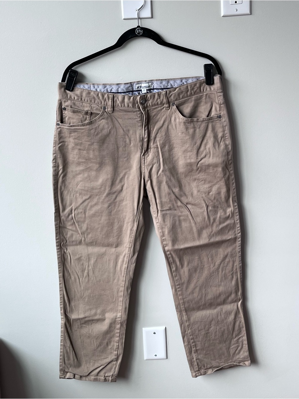 Peter Millar Crown Ultimate Sateen 5-Pocket Chino Pants Menβs 35x27.5β Khaki